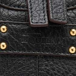 Pre Owned Alexander McQueen Black Leather De Manta Clutch