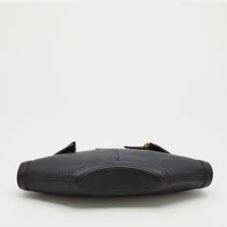Pre Owned Alexander McQueen Black Leather De Manta Clutch