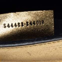 Pre Owned Alexander McQueen Metallic Gold Leather Mini Heroine Chain Crossbody Bag