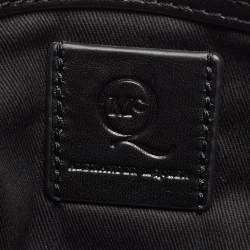 Pre Owned Alexander McQueen Black/Orange Animal Print Leather Clutch