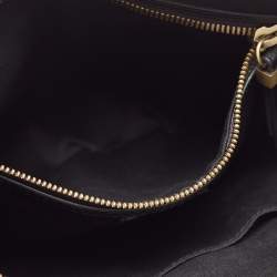 Pre Owned Alexander McQueen Black/Orange Animal Print Leather Clutch