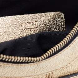 Pre Owned Alexander McQueen Gold Leather De Manta Clutch