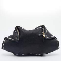 Pre Owned Alexander McQueen Black Leather Studded De Manta Clutch