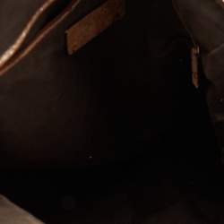 Pre Owned Alexander McQueen Brown/Multicolor Metallic Suede De Manta Tote