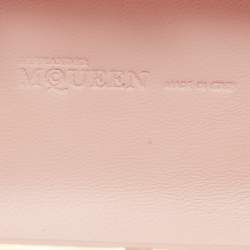 Pre Owned Alexander McQueen Pink Leather Skull Box Clutch