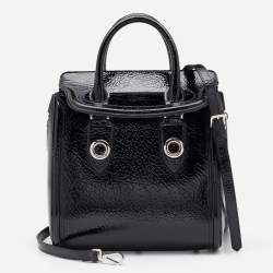Alexander McQueen Black Leather Small Heroine Satchel