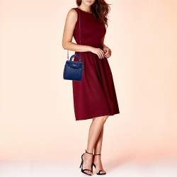 Alexander McQueen Blue Leather Mini Heroine Satchel