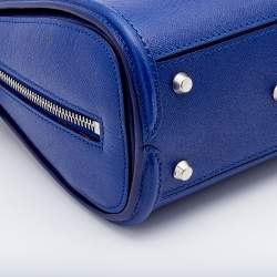Alexander McQueen Blue Leather Mini Heroine Satchel