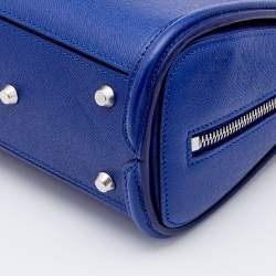 Alexander McQueen Blue Leather Mini Heroine Satchel