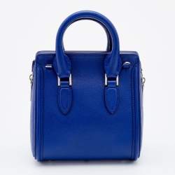 Alexander McQueen Blue Leather Mini Heroine Satchel