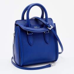 Alexander McQueen Blue Leather Mini Heroine Satchel