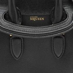 Alexander McQueen Black Leather Mini Heroine Satchel