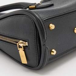 Alexander McQueen Black Leather Mini Heroine Satchel