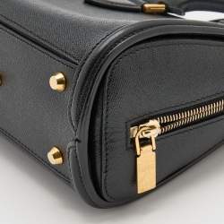 Alexander McQueen Black Leather Mini Heroine Satchel