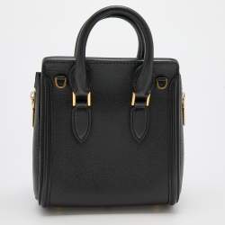 Alexander McQueen Black Leather Mini Heroine Satchel
