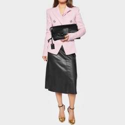 Pre Owned Alexander McQueen Black Leather Flap Clutch