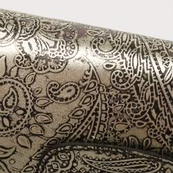 Pre Owned Alexander McQueen Silver Leather Paisley Novak Clutch