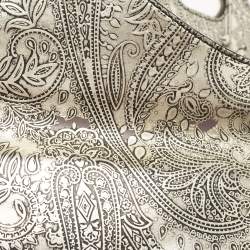 Pre Owned Alexander McQueen Silver Leather Paisley Novak Clutch