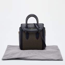 Pre Owned Alexander McQueen Black Leather Mini Studded Heroine Shoulder Bag