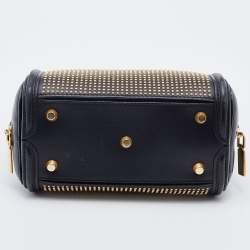 Pre Owned Alexander McQueen Black Leather Mini Studded Heroine Shoulder Bag