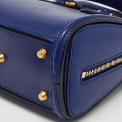 Alexander McQueen Blue Leather Mini Heroine Bag