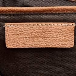 Pre Owned Alexander McQueen Brown Leather Skull Padlock Satchel