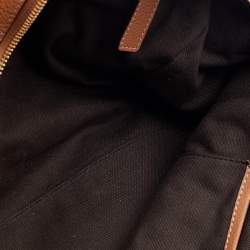 Pre Owned Alexander McQueen Brown Leather Skull Padlock Satchel