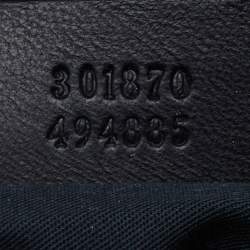 Pre Owned Alexander McQueen Black Satin and Leather Jewel Printed Large De Manta Clutch