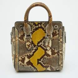 Pre Owned Alexander McQueen Multicolor Python Mini Heroine Bag