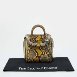 Pre Owned Alexander McQueen Multicolor Python Mini Heroine Bag