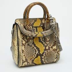 Pre Owned Alexander McQueen Multicolor Python Mini Heroine Bag