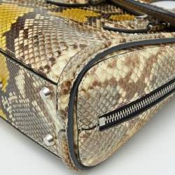 Pre Owned Alexander McQueen Multicolor Python Mini Heroine Bag