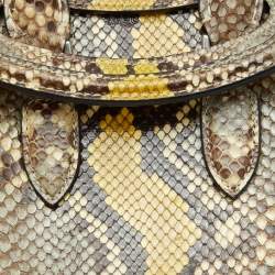 Pre Owned Alexander McQueen Multicolor Python Mini Heroine Bag