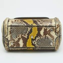 Pre Owned Alexander McQueen Multicolor Python Mini Heroine Bag