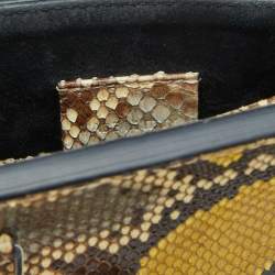 Pre Owned Alexander McQueen Multicolor Python Mini Heroine Bag