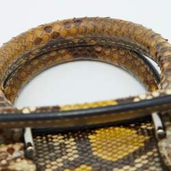 Pre Owned Alexander McQueen Multicolor Python Mini Heroine Bag