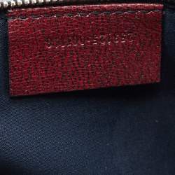 Alexander McQueen Burgundy Leather Studded Satchel