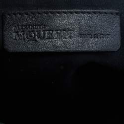 Pre Owned Alexander McQueen Black Suede and Leather De Manta Tote