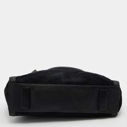 Pre Owned Alexander McQueen Black Suede and Leather De Manta Tote