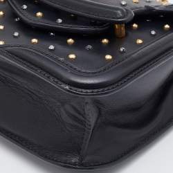 Alexander McQueen Black Leather Mini Heroine Chain Crossbody Bag