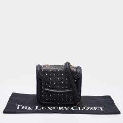 Alexander McQueen Black Leather Mini Heroine Chain Crossbody Bag