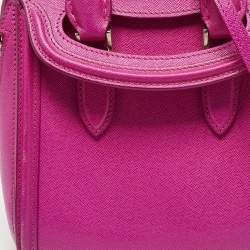 Alexander McQueen Fuchsia Leather Mini Heroine Satchel