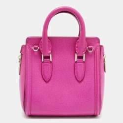 Alexander McQueen Fuchsia Leather Mini Heroine Satchel