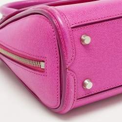 Alexander McQueen Fuchsia Leather Mini Heroine Satchel