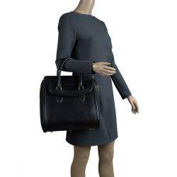 Pre Owned Alexander McQueen Black Leather Medium Heroine Tote