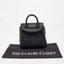 Pre Owned Alexander McQueen Black Leather Mini Heroine Satchel