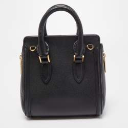 Pre Owned Alexander McQueen Black Leather Mini Heroine Satchel