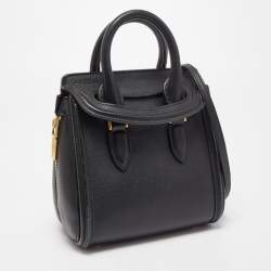 Pre Owned Alexander McQueen Black Leather Mini Heroine Satchel