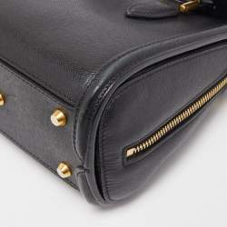 Pre Owned Alexander McQueen Black Leather Mini Heroine Satchel