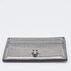 Alexander McQueen Silver Leather Skull Card Holder